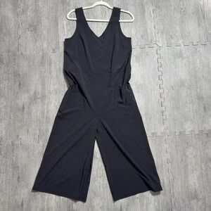 Lucy Crop Wide Leg Jumpsuit Romper Women's Medium Color Black